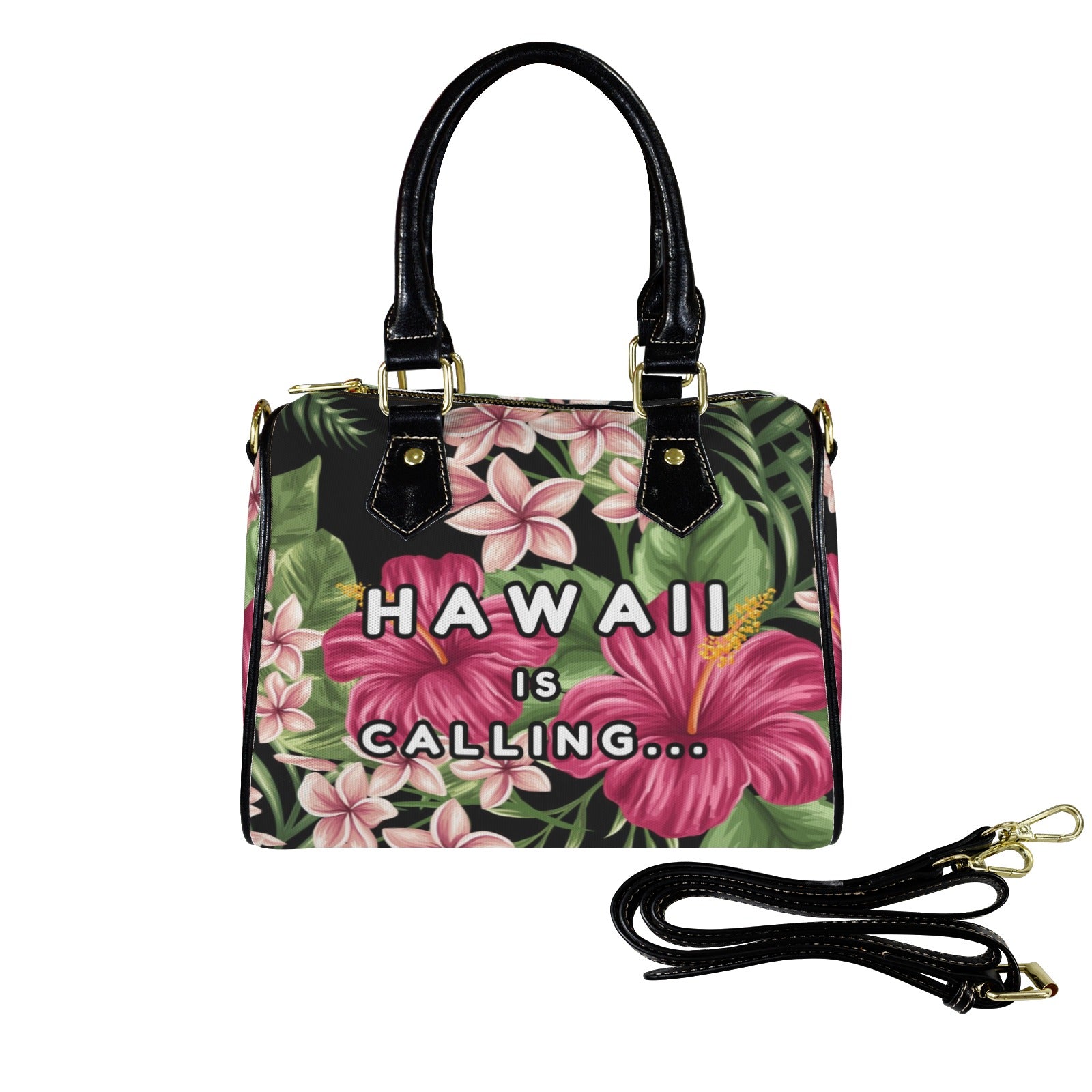 Hawaii is Calling Hibiscus Shoulder Handbag