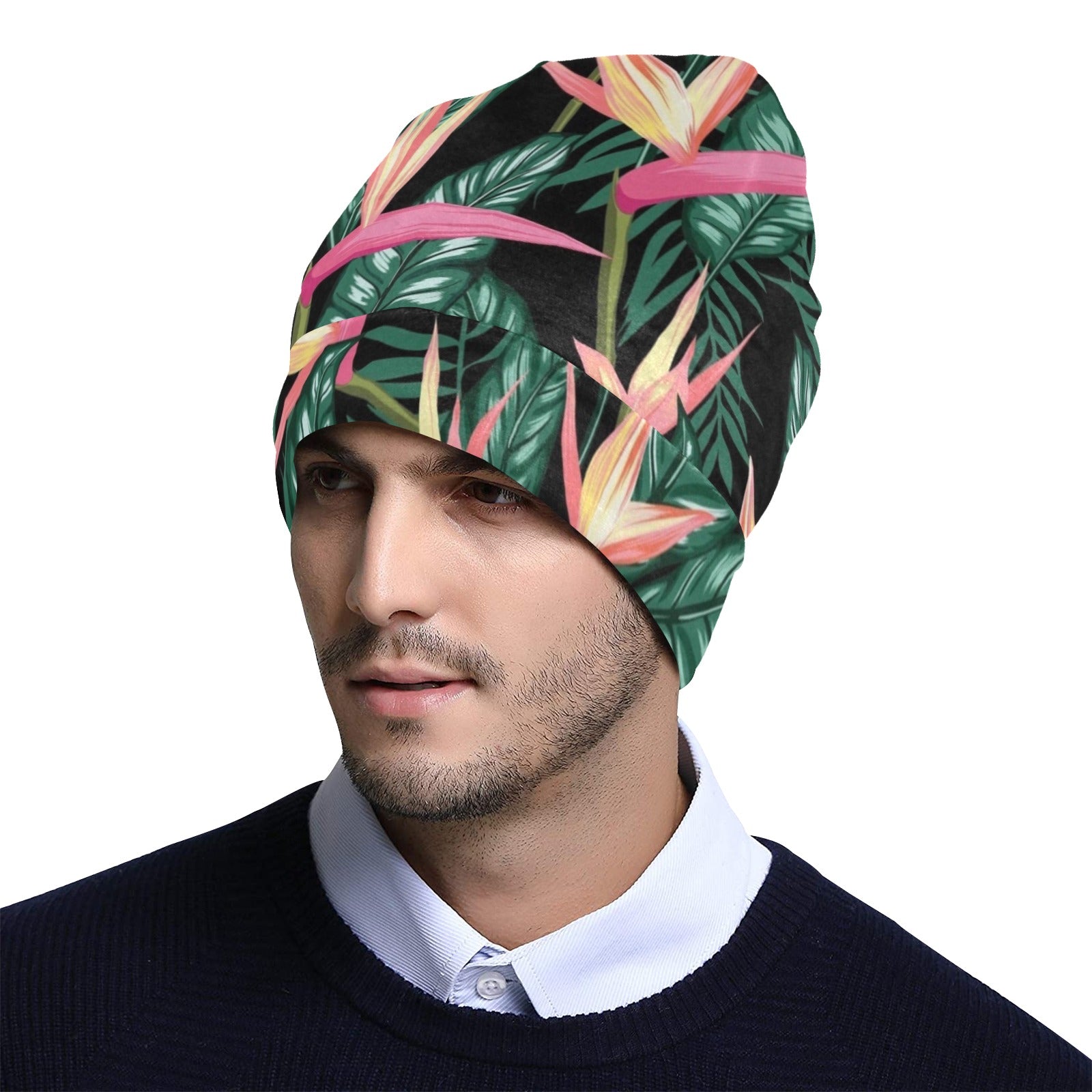 Bird Of Paradise Pattern Print Design BOP03 Unisex Beanie