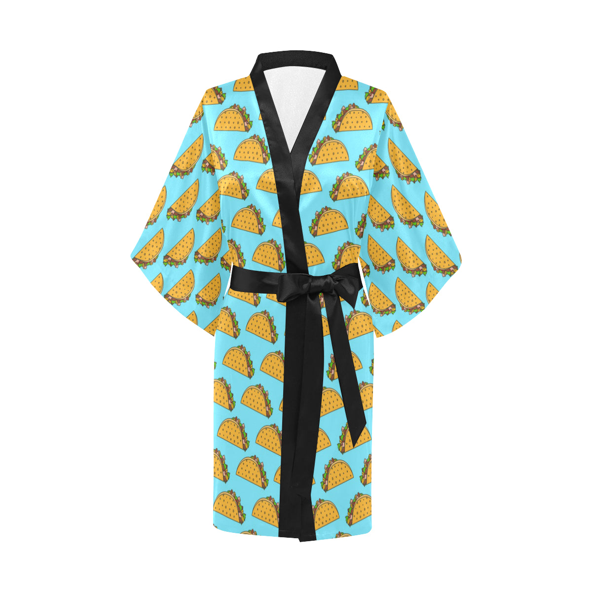 Taco Pattern Print Design TC03 Women's Short Kimono