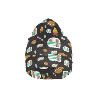 Camper marshmallow Camping Design Print Unisex Beanie