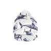 Great White Shark Pattern Print Design 02 Unisex Beanie