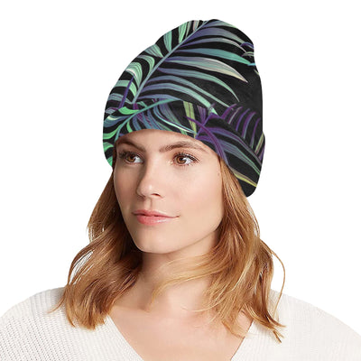 Tropical Palm Leaves Pattern Brightness Unisex Beanie