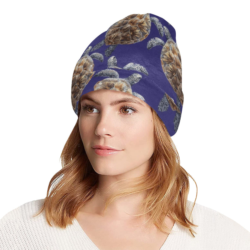 Sea Turtle Pattern Print Design T05 Unisex Beanie