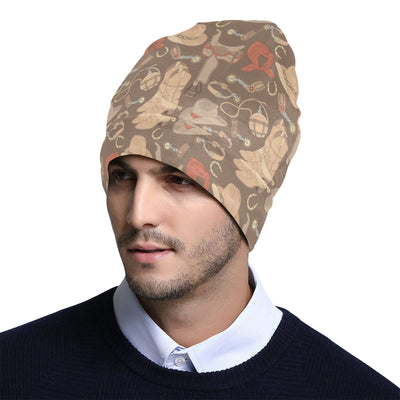 Cowboy Pattern Print Design 02 Unisex Beanie