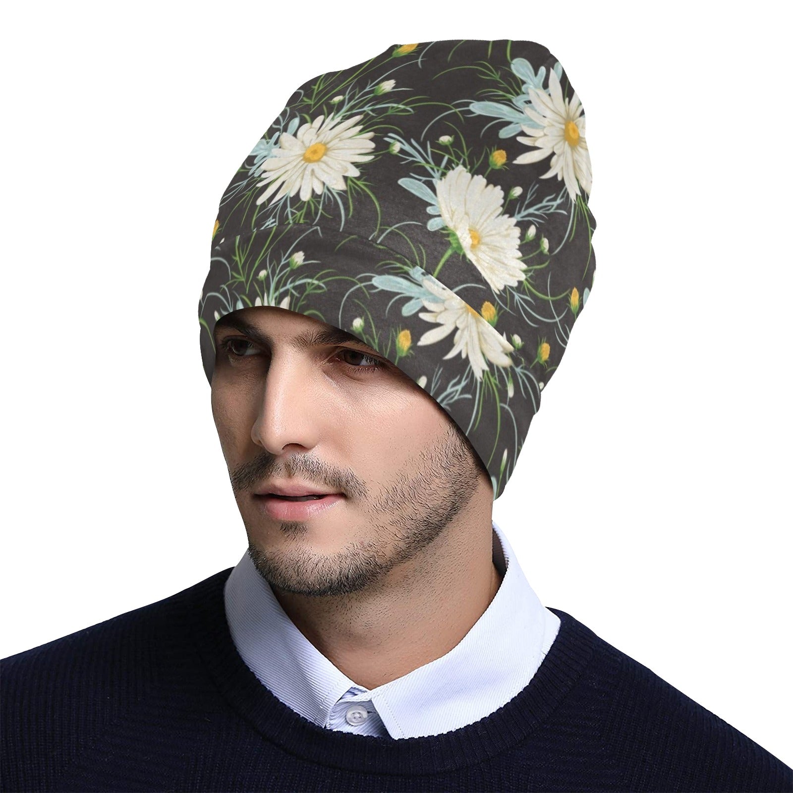 Daisy Pattern Print Design DS08 Unisex Beanie