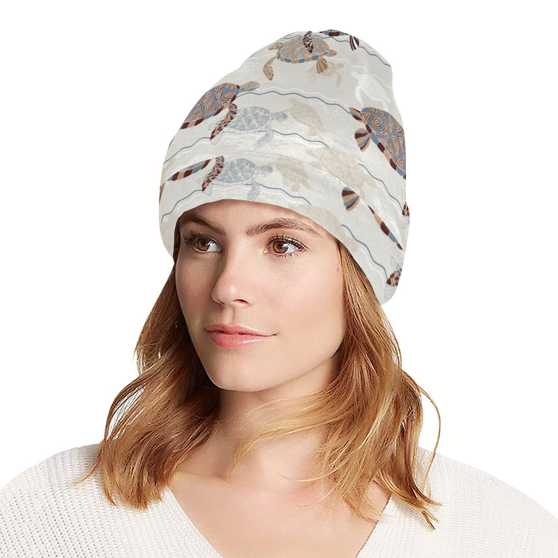 Sea Turtle Pattern Print Design T07 Unisex Beanie