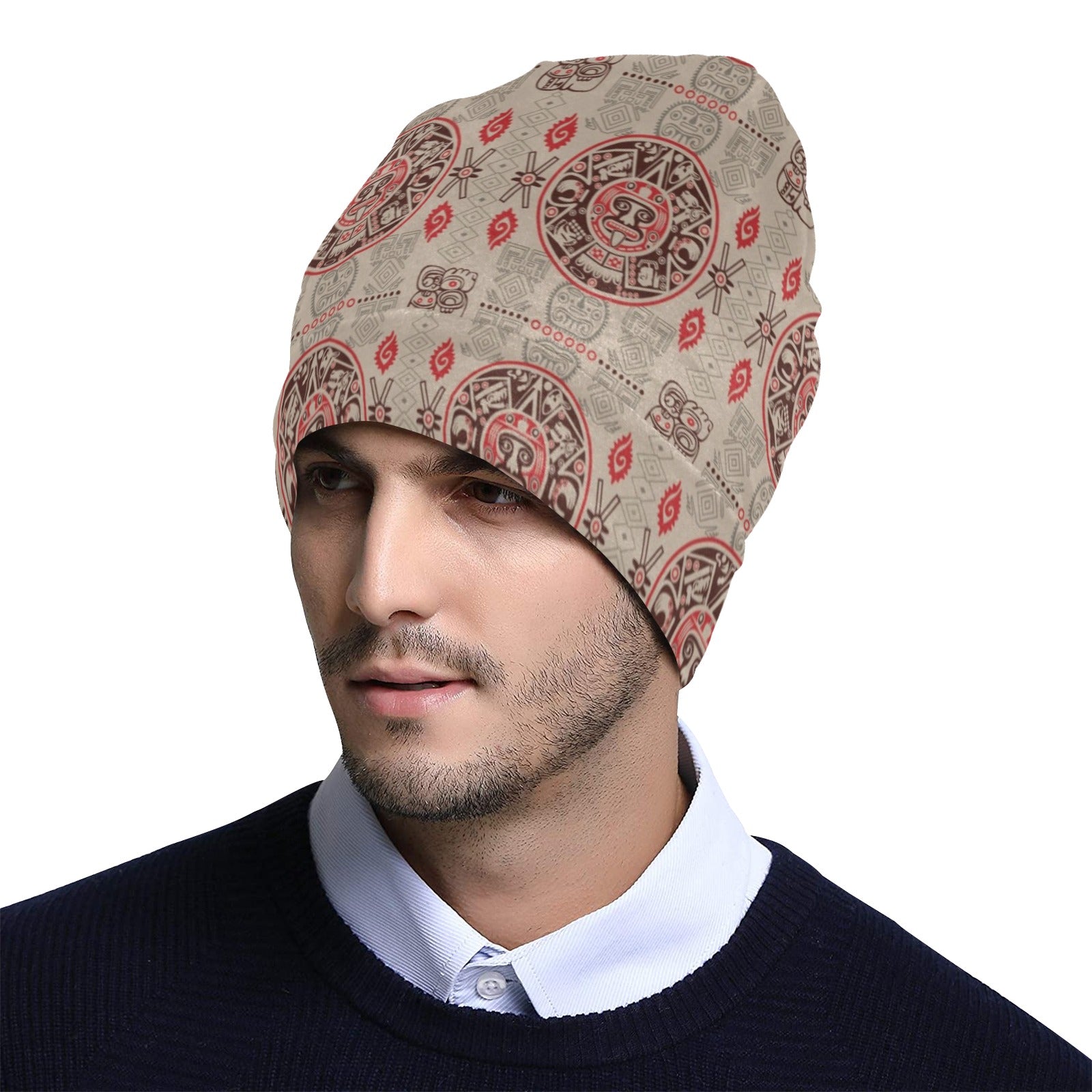 Calendar Aztec Print Pattern Unisex Beanie