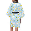 Daisy Pattern Print Design DS010 Women's Short Kimono