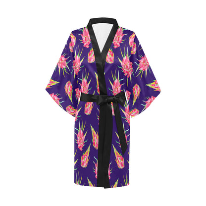 Dragonfruit Pattern Print Design DF02 Women's Short Kimono