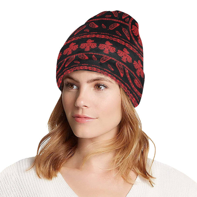 Native American Eagle Themed Print Unisex Beanie