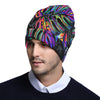 Neon Color Tropical Palm Leaves Unisex Beanie