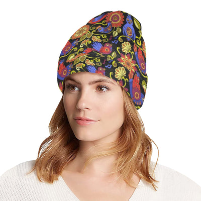 Steampunk Bird Design Themed Print Unisex Beanie