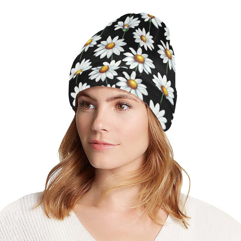 Daisy Print Pattern Unisex Beanie