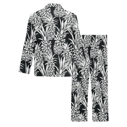 Pineapple Pattern Print Design PP08 Men's Long Sleeve Pajama Set