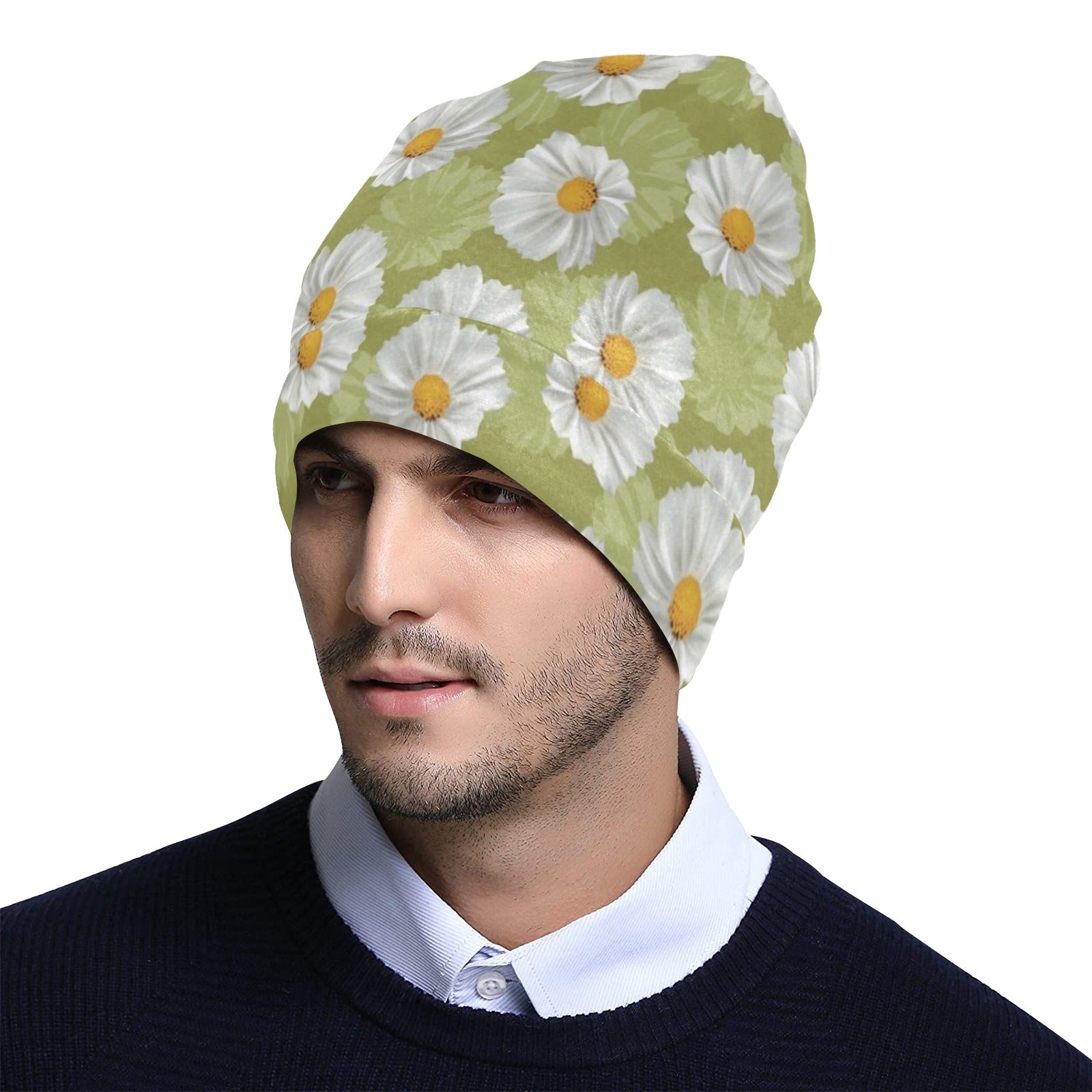 Daisy Pattern Print Design DS06 Unisex Beanie