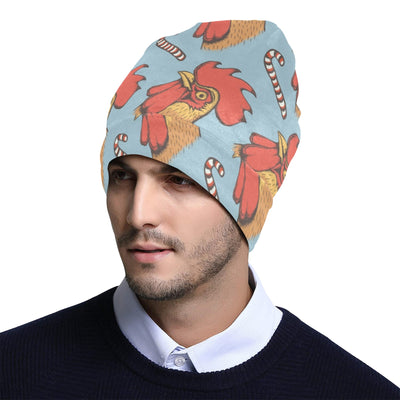 Rooster Pattern Print Design A05 Unisex Beanie