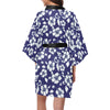 Hibiscus Pattern Print Design HB010 Women's Short Kimono