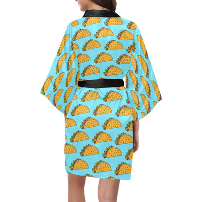 Taco Pattern Print Design TC03 Women's Short Kimono