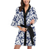 Hibiscus Pattern Print Design HB012 Women's Short Kimono