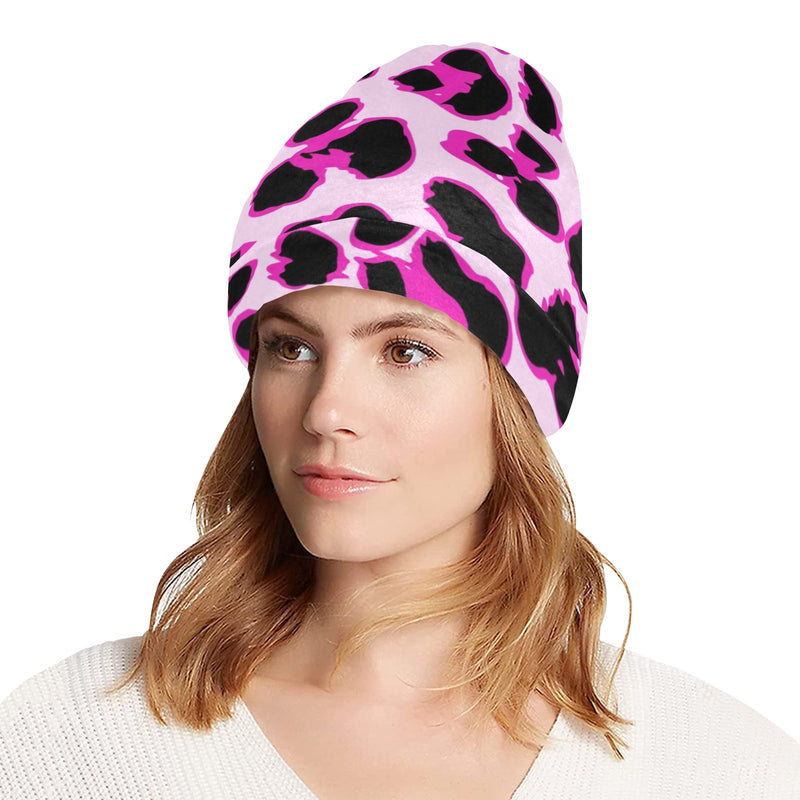 Pink Leopard Print Unisex Beanie