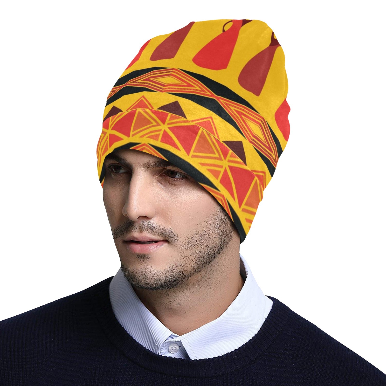 African Pattern Print Design 01 Unisex Beanie