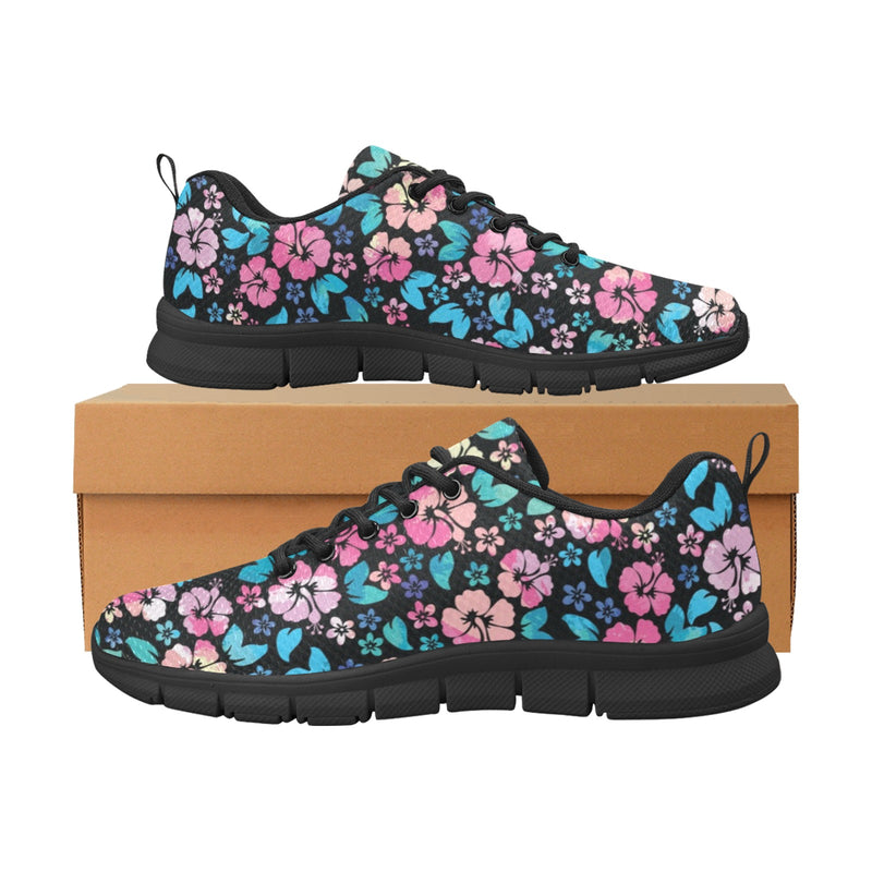 Pink Hibiscus Hawaiian Flower Women Sneakers