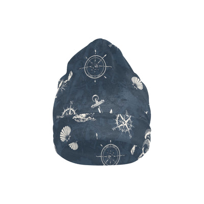 Nautical Sea Themed Print Unisex Beanie