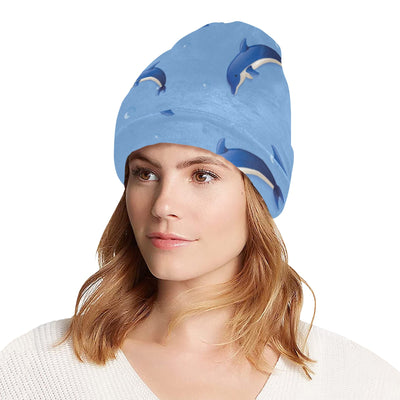 Dolphin Blue Print Unisex Beanie