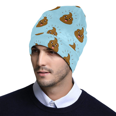 Poop Emoji Pattern Print Design A03 Unisex Beanie