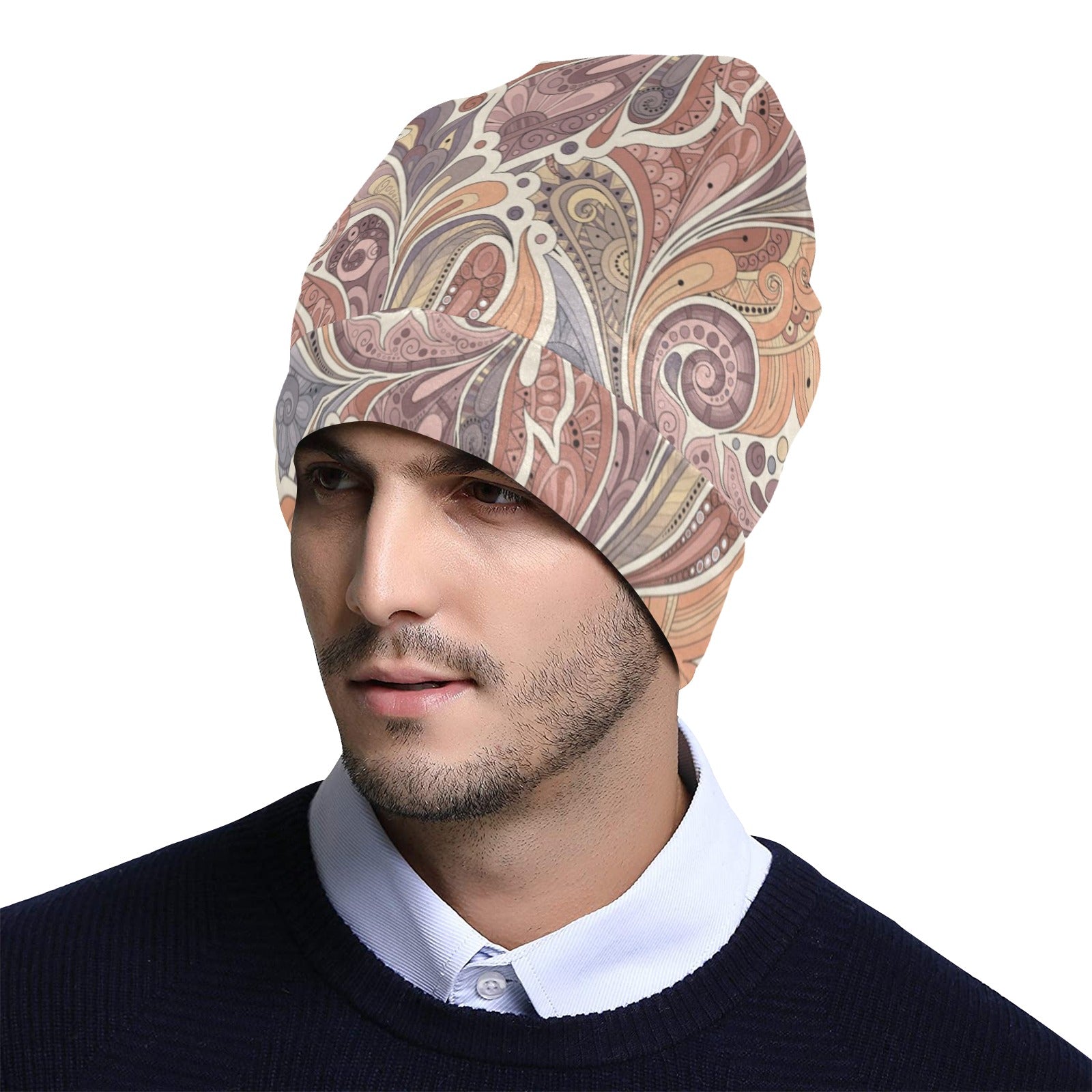 Boho Pattern Print Design 03 Unisex Beanie