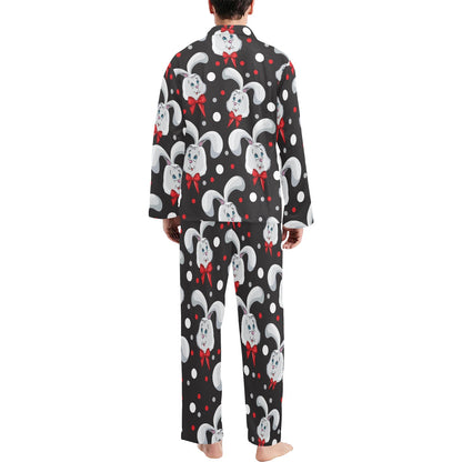 Rabbit Pattern Print Design RB012 Men's Long Sleeve Pajama Set