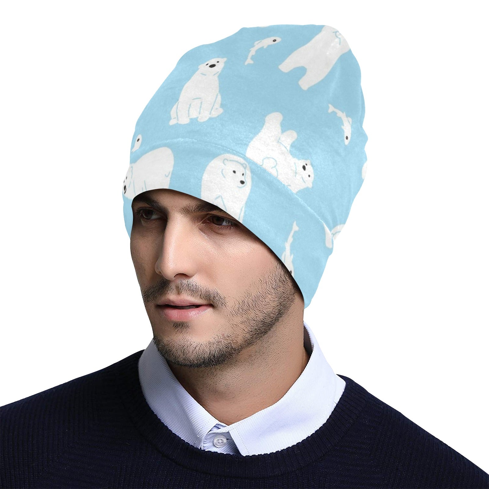 Polar Bear Pattern Print Design PB01 Unisex Beanie