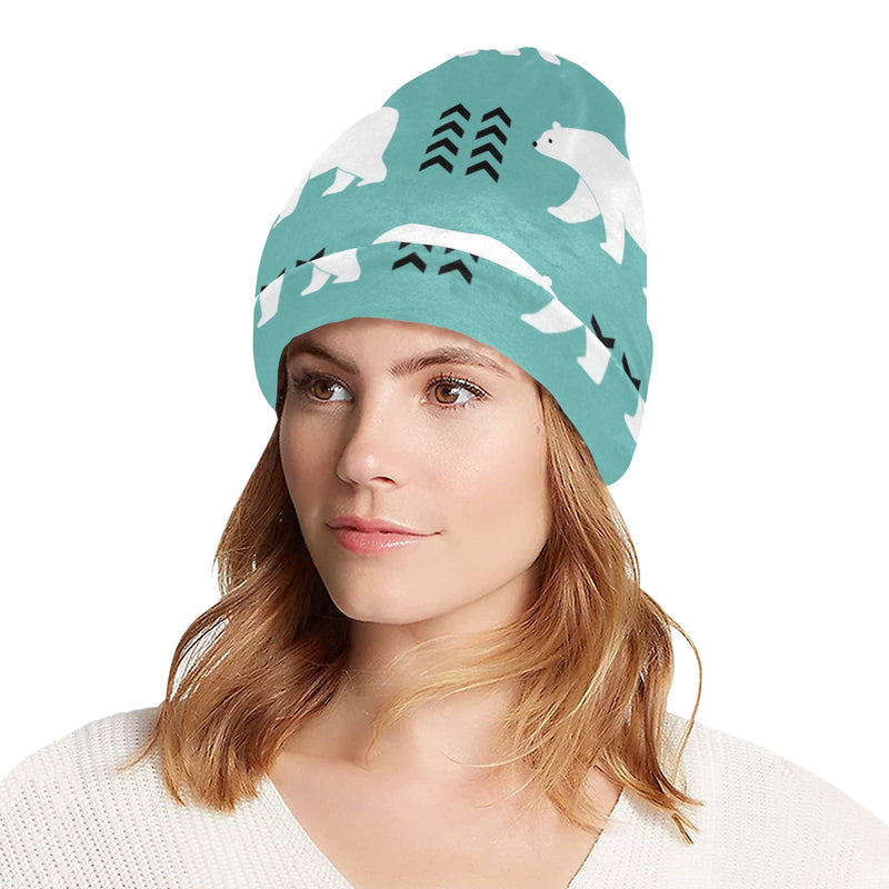 Polar Bear Pattern Print Design A05 Unisex Beanie