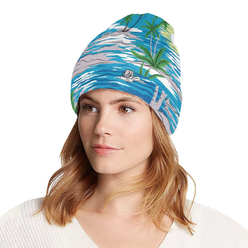 Palm Tree Beach Unisex Beanie