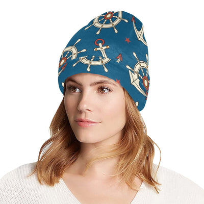 Anchor Pattern Print Design 02 Unisex Beanie