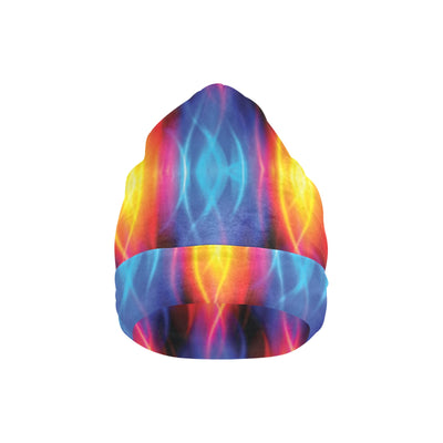 Flame Fire Blue Design Print Unisex Beanie