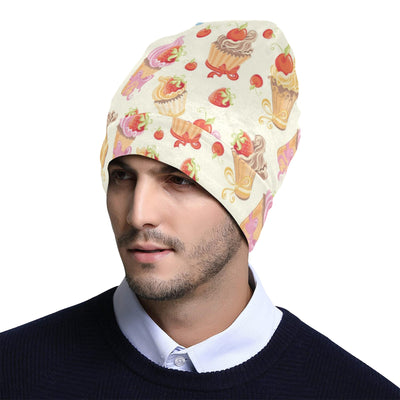 Cupcakes Strawberry Cherry Print Unisex Beanie