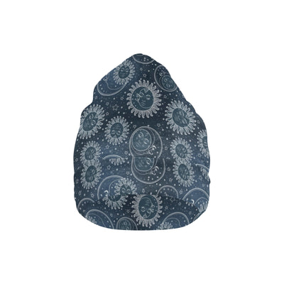 Sun Moon Tattoo Design Themed Print Unisex Beanie