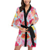 Hibiscus Pattern Print Design HB020 Women's Short Kimono