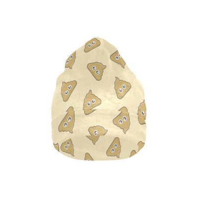 Poop Emoji Pattern Print Design A02 Unisex Beanie