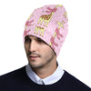 Giraffe Cute Pink Polka Dot Print Unisex Beanie