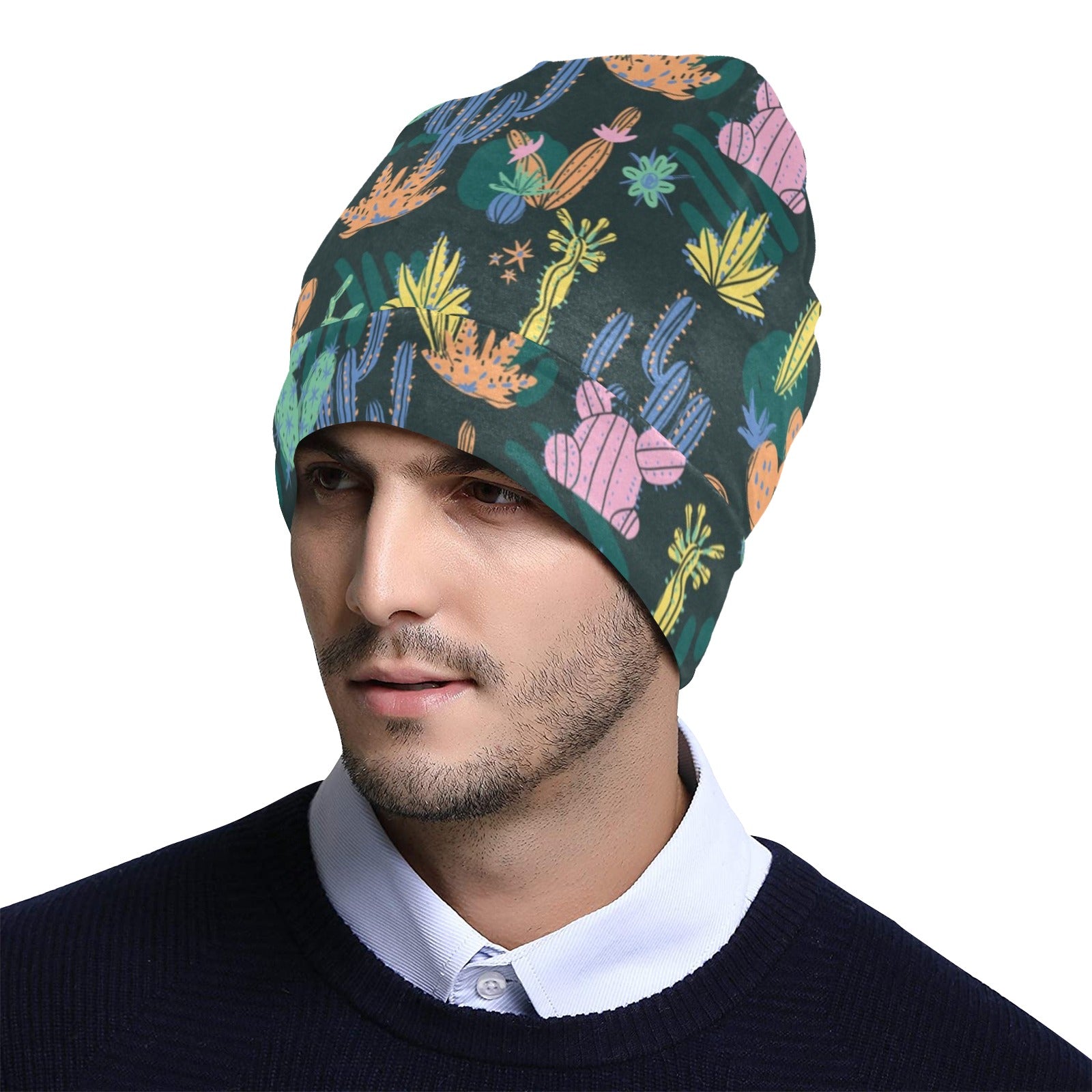 Cactus Pattern Print Design 05 Unisex Beanie