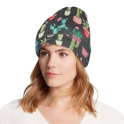 Cactus Pattern Print Design 02 Unisex Beanie