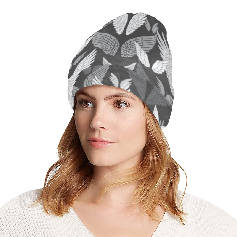 Angel Wings Pattern Design Themed Print Unisex Beanie