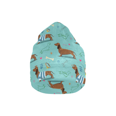 Dachshund Paw Decorative Print Pattern Unisex Beanie