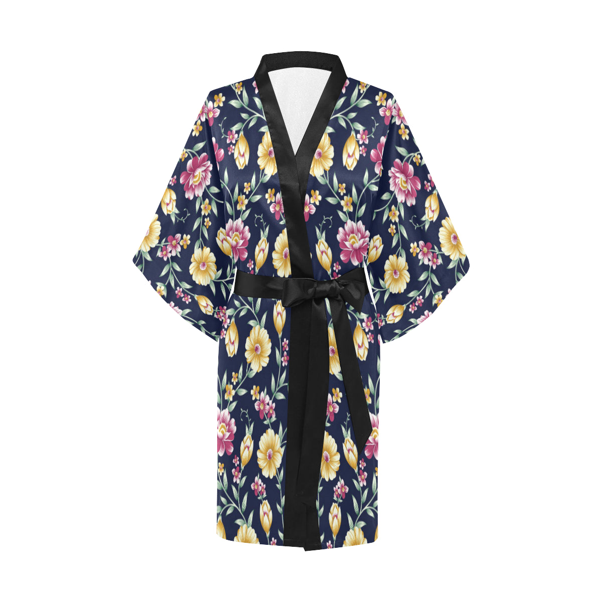 Gerberas Pattern Print Design GB03 Women's Short Kimono