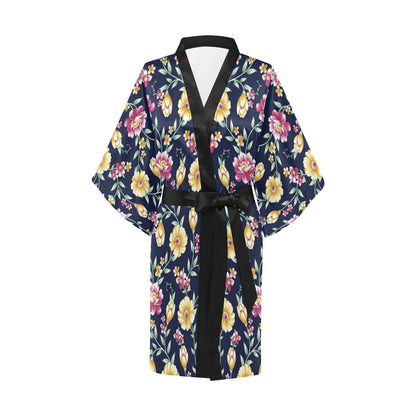 Gerberas Pattern Print Design GB03 Women's Short Kimono