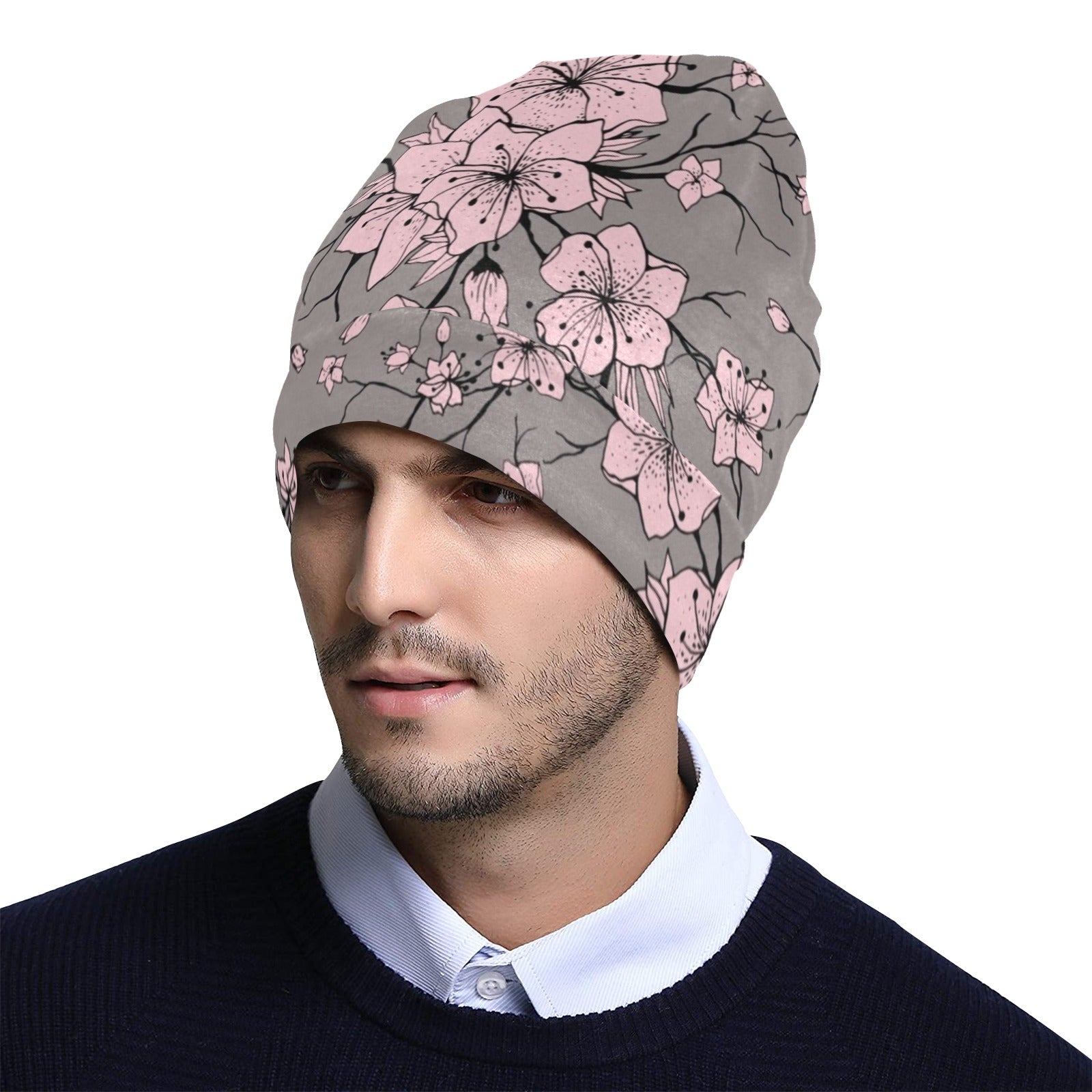 Cherry Blossom Pattern Print Design CB05 Unisex Beanie