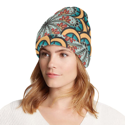 Mandala Pattern Print Design 01 Unisex Beanie