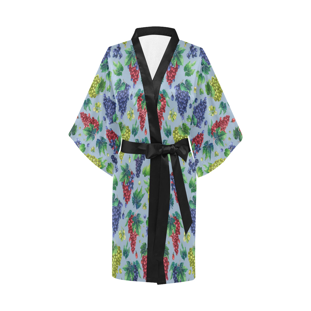 Grape Pattern Print Design GP06 Women's Short Kimono